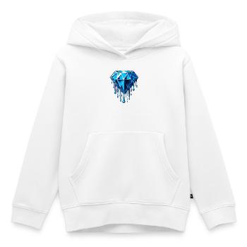 Diamant - Kinder Premium Organic Hoodie - Weiß - Vorne - AI Model Kid Female (0cm)