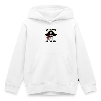 Piraten-Totenkopf mit Augenklappe - Kinder Premium Organic Hoodie - Weiß - Vorne - AI Model Kid Female (0cm)