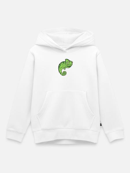 Chamäleon - Kinder Premium Organic Hoodie - Weiß