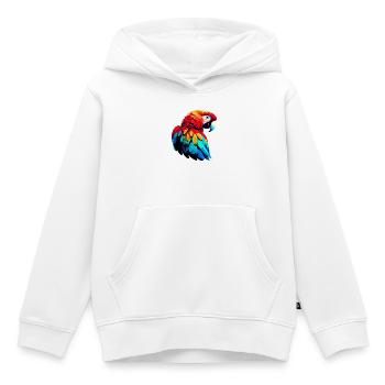 Perroquet - Sweat Premium à capuche enfant bio - blanc - Devant - AI Model Kid Female (0cm)