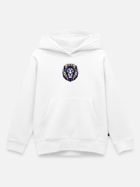 Löwe - Kinder Premium Organic Hoodie - Weiß