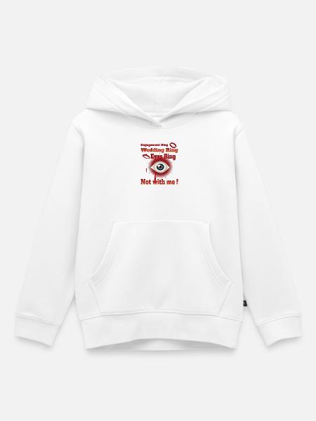 Single Leben - Kinder Premium Organic Hoodie - Weiß