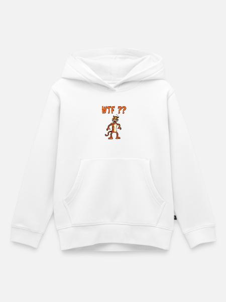 Mehrfarbiger Tiger - Kinder Premium Organic Hoodie - Weiß