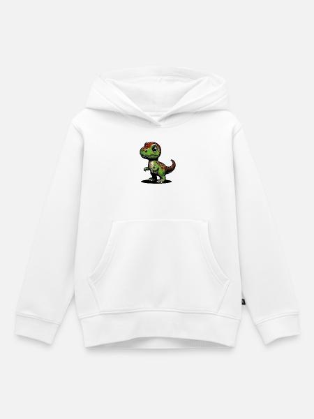 Dinosaurier - Kinder Premium Organic Hoodie - Weiß