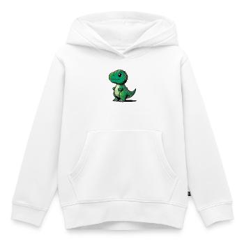 Dinosaur - Kids Premium Organic Hoodie - white - Front - AI Model Kid Female (0cm)