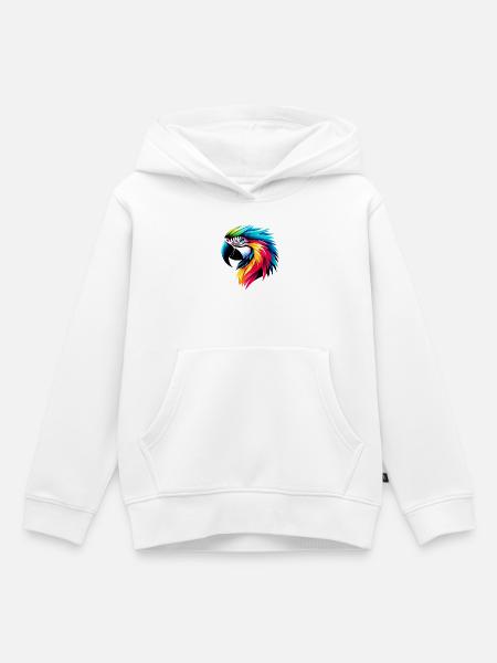 Papagei - Kinder Premium Organic Hoodie - Weiß