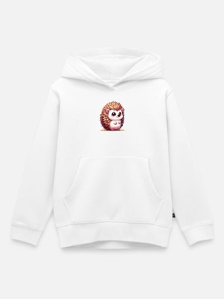 Igel - Kinder Premium Organic Hoodie - Weiß