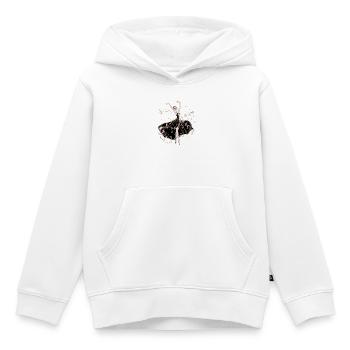 Die Tänzerin des Abends. - Kinder Premium Organic Hoodie - Weiß - Vorne - AI Model Kid Female (0cm)