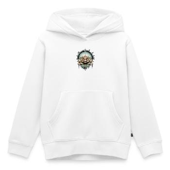 Meditative Eleganz. Exquisite Lotusblüte - Kinder Premium Organic Hoodie - Weiß - Vorne - AI Model Kid Female (0cm)