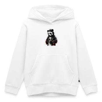 SSW29 Disko Panda - Kinder Premium Organic Hoodie - Weiß - Vorne - AI Model Kid Female (0cm)