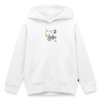 Fille d’anniversaire - Sweat Premium à capuche enfant bio - blanc - Devant - AI Model Kid Female (0cm)