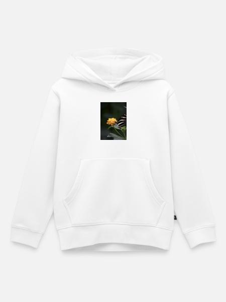 Butterfly - Kinder Premium Organic Hoodie - Weiß