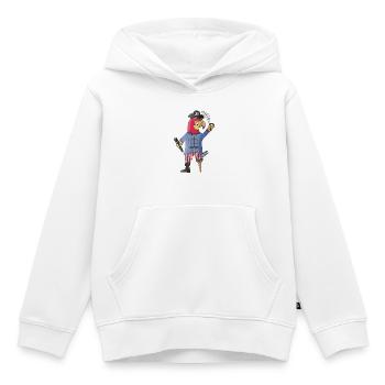 Papagei als Pirat mit Schatzkarte und Säbel - Kinder Premium Organic Hoodie - Weiß - Vorne - AI Model Kid Female (0cm)