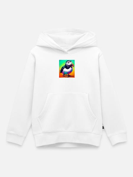 Papageitaucher - Kinder Premium Organic Hoodie - Weiß