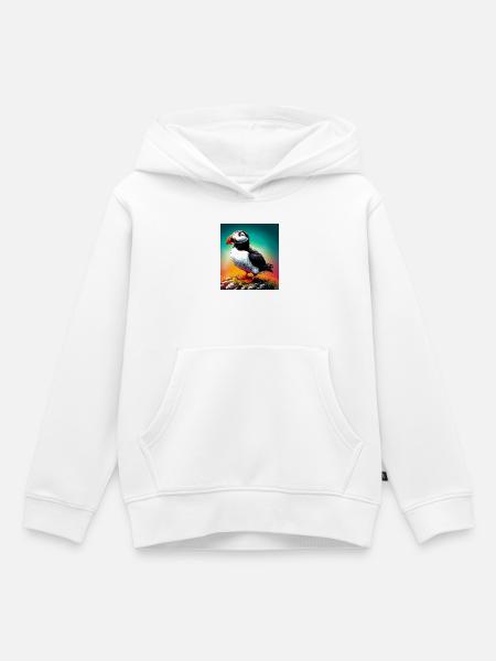 Papageitaucher - Kinder Premium Organic Hoodie - Weiß