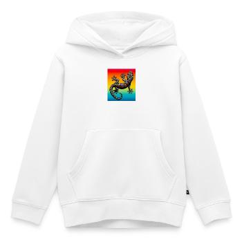 Gecko - Kinder Premium Organic Hoodie - Weiß - Vorne - AI Model Kid Female (0cm)
