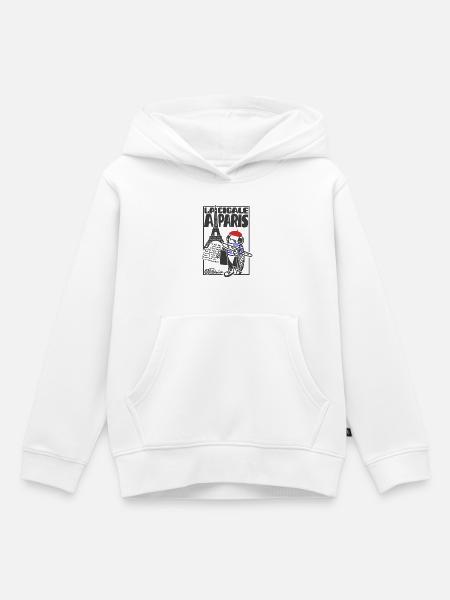 Cigale Paris - Kinder Premium Organic Hoodie - Weiß