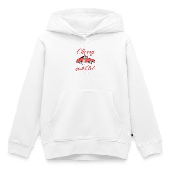 Cherry Auto Club - Sweat Premium à capuche enfant bio - blanc - Devant - AI Model Kid Female (0cm)