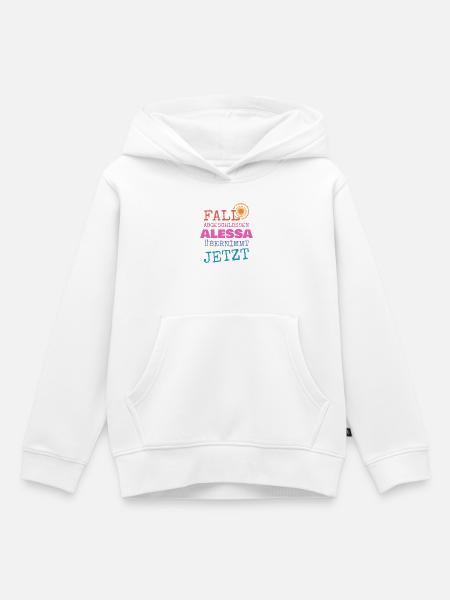 Alessa als Vorname - Kinder Premium Organic Hoodie - Weiß