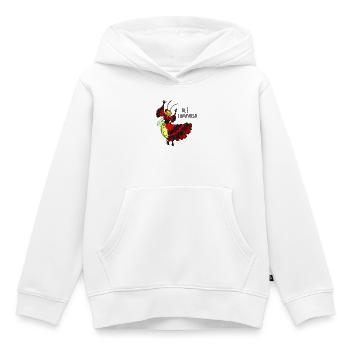 Costume de danse flamenco luciole - Sweat Premium à capuche enfant bio - blanc - Devant - AI Model Kid Female (0cm)