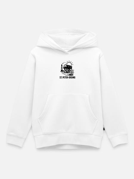 st peter-ording - Kinder Premium Organic Hoodie - Weiß