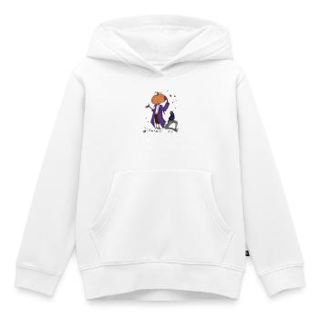 Citrouille fringante en manteau violet - Sweat Premium à capuche enfant bio - blanc - Devant - AI Model Kid Female (0cm)