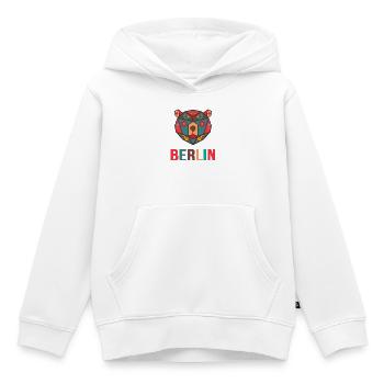 Berlin est ma ville – Colorful Berlin Design - Sweat Premium à capuche enfant bio - blanc - Devant - AI Model Kid Female (0cm)