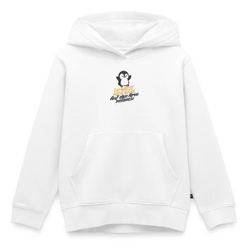 Penguin – You probably want to take me in your arms - Kids Premium Organic Hoodie - white - Front - AI Model Kid Female (0cm)