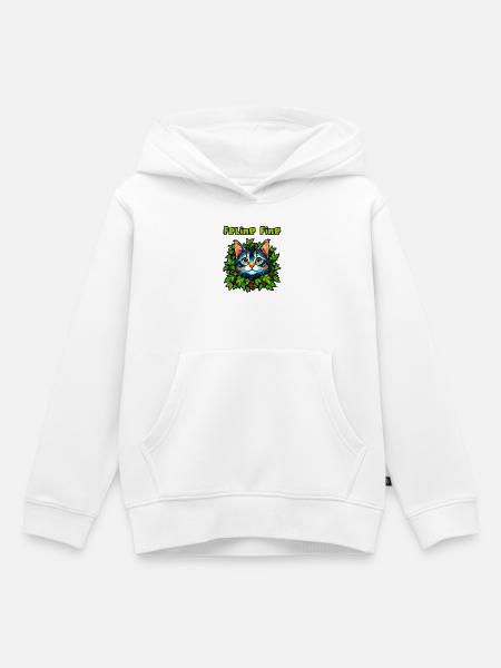 Katze fein #1 - Kinder Premium Organic Hoodie - Weiß
