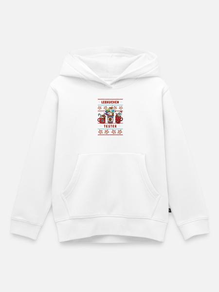 LEBKUCHEN TESTER Einhorn Weihnachten - Kinder Premium Organic Hoodie - Weiß