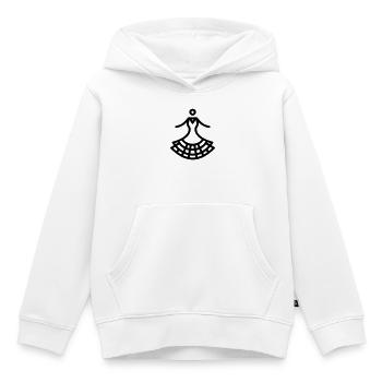 flamenco - Sweat Premium à capuche enfant bio - blanc - Devant - AI Model Kid Female (0cm)