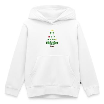 I'm only here for cookies - Kids Premium Organic Hoodie - white - Front - AI Model Kid Female (0cm)