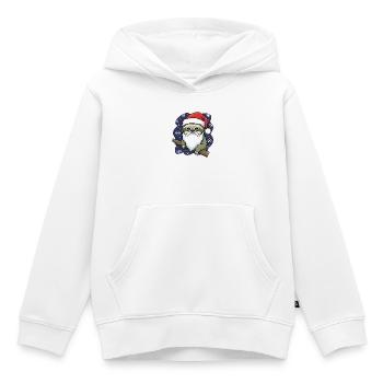 Lustiger Weihnachts Faultier Santa Grumpy - Sweat Premium à capuche enfant bio - blanc - Devant - AI Model Kid Female (0cm)