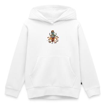 Ganesha im Lotusfluss - Kinder Premium Organic Hoodie - Weiß - Vorne - AI Model Kid Female (0cm)
