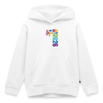 Diplômés en garderie 2026 - Sweat Premium à capuche enfant bio - blanc - Devant - AI Model Kid Female (0cm)