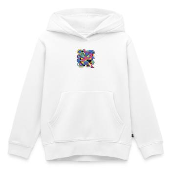 Memphis Geometrie Farbenspiel - Kinder Premium Organic Hoodie - Weiß - Vorne - AI Model Kid Female (0cm)