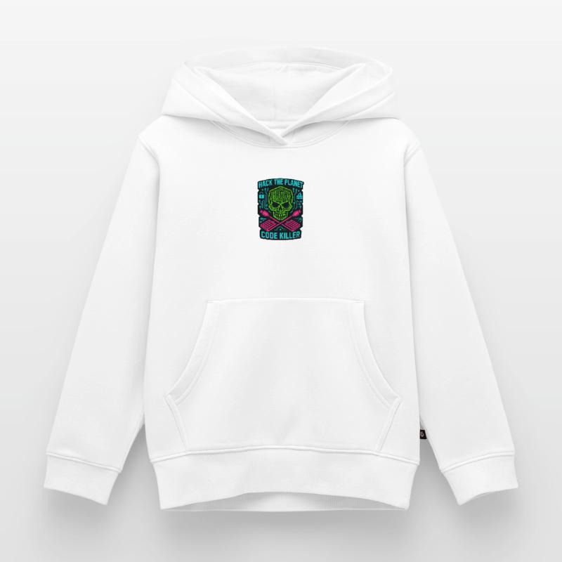 Hack the Planet Code Killer - Cybersécurité Sweat Premium à capuche enfant bio