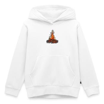 Feu de camp - Sweat Premium à capuche enfant bio - blanc - Devant - AI Model Kid Female (0cm)