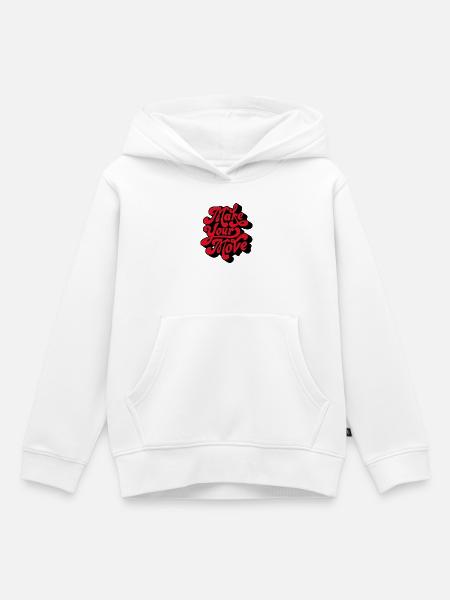 Make Your Love Retro Script - Kinder Premium Organic Hoodie - Weiß