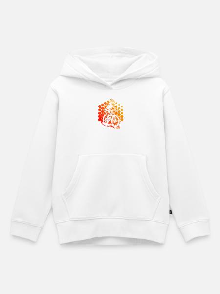 Modernes Mountainbike Artwork - Kinder Premium Organic Hoodie - Weiß