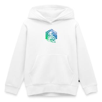 Ein Must Have für echte Mountainbike - Kinder Premium Organic Hoodie - Weiß - Vorne - AI Model Kid Female (0cm)