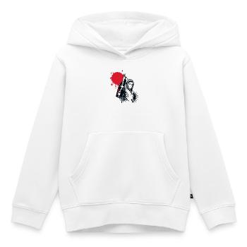 Graffiti Sprayer mit Spraydose im Urban Stil - Kinder Premium Organic Hoodie - Weiß - Vorne - AI Model Kid Female (0cm)