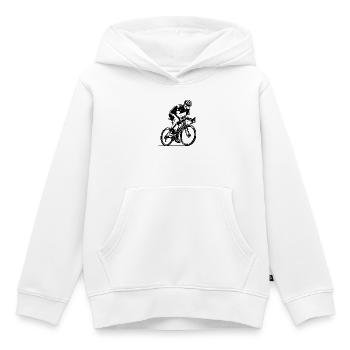 Direkte Roadbike Aussage - Kinder Premium Organic Hoodie - Weiß - Vorne - AI Model Kid Female (0cm)