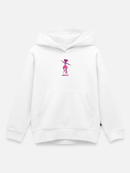 Einrad | Unicycling Freestyle - Kinder Premium Organic Hoodie - Weiß
