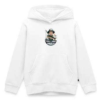 Coole Jungs Angeln - Kinder Premium Organic Hoodie - Weiß - Vorne - AI Model Kid Female (0cm)