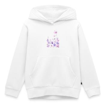 Pastell Wildblumen im sanften Blumen Garten - Kinder Premium Organic Hoodie - Weiß - Vorne - AI Model Kid Female (0cm)