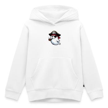 Pirate Fantôme avec la pipe - Sweat Premium à capuche enfant bio - blanc - Devant - AI Model Kid Female (0cm)