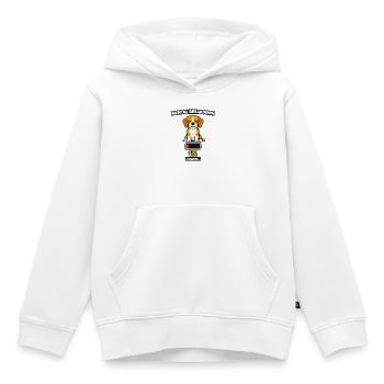 Effondrement mental du Beagle Loading - Sweat Premium à capuche enfant bio - blanc - Devant - AI Model Kid Female (0cm)