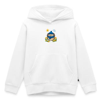 Printemps ? Non commandé ! - Sweat Premium à capuche enfant bio - blanc - Devant - AI Model Kid Female (0cm)