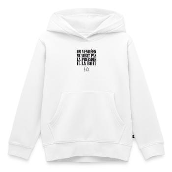 Un Vendeen Ne Subit Pas La Pression Il La Boit ... - Sweat Premium à capuche enfant bio - blanc - Devant - AI Model Kid Female (0cm)